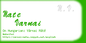 mate varnai business card