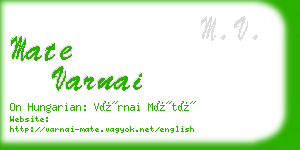 mate varnai business card
